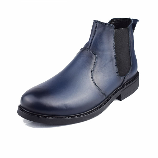 Bottine homme 415-8 Bleu cuir pour homme ....  bottine en cuir homme Maroc
